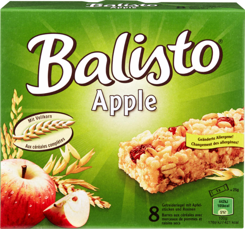 Barres aux céréales Pomme Balisto, 200 g