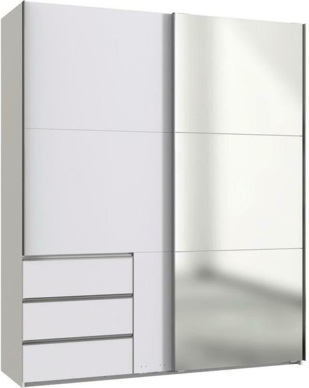 Schwebetürenschrank B: 200 cm Level 36a Weiß