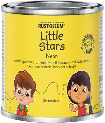 Little Stars Möbelfarbe und Spielzeugfarbe Neon Sonnenstrahl gelb 125 ml