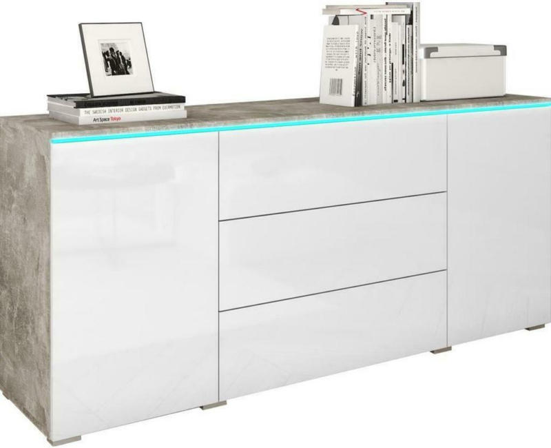 Sideboard Vera Betonoptik/Weiss