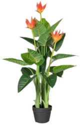 Kunstpflanze mit Orangenen Blüten H: 40 cm mit Topf