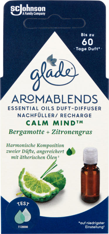 Glade E-Scented Oil Calm Mind , Ricarica, 17 ml
