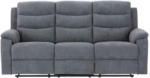 Möbelix 3-Sitzer-Sofa + Relaxfunktion Manchester Grau mit Armlehnen