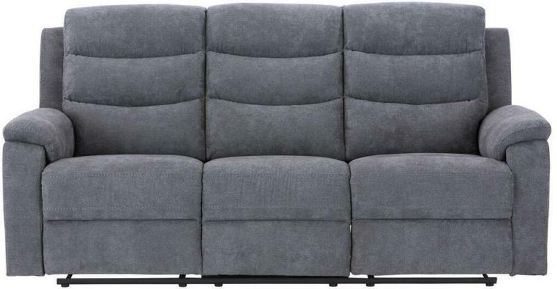 3-Sitzer-Sofa + Relaxfunktion Manchester Grau mit Armlehnen