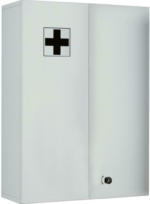 Möbelix Medizinschrank Medasa XL Weiß 50x70 cm Abschließbar