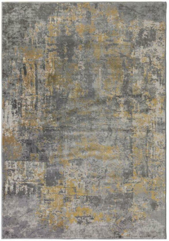 Teppich Grau/Gelb B: 150 cm