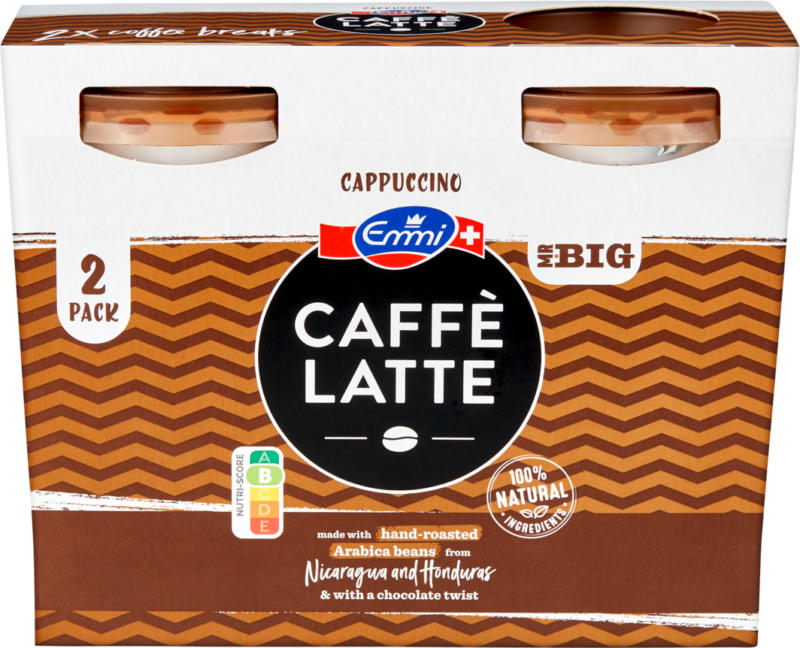 Emmi Caffè Latte Mr. Big, Cappuccino, 2 x 370 ml