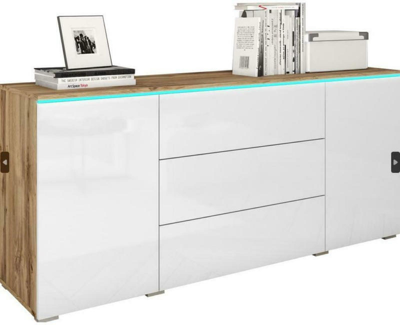 Sideboard Vera Eiche/Weiss