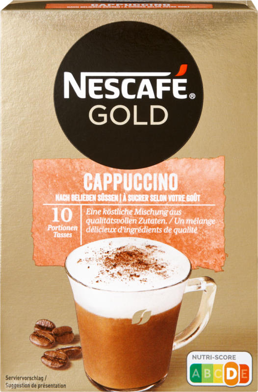 Nescafé Gold Cappuccino, non sucré, 2 x 125 g