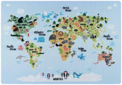 Kinderteppich Weltkarte Multicolor Play 160x230 cm