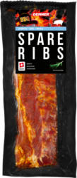 Spare Ribs BBQ Denner, Porc, marinés, env. 600 g, les 100 g