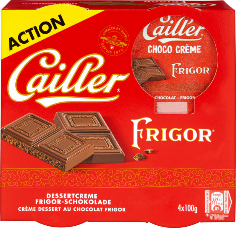 Cailler Schokocrème Frigor, 4 x 100 g
