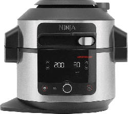 Ninja OL550EU Foodi 11-in-1 SmartLid Multikocher Schwarz/Edelstahl (Rührschüsselkapazität: 6 l, 1460 Watt)