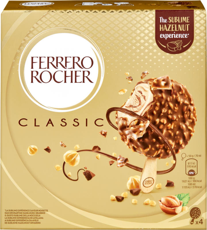 Ferrero Rocher Ice Cream Sticks, 280 ml