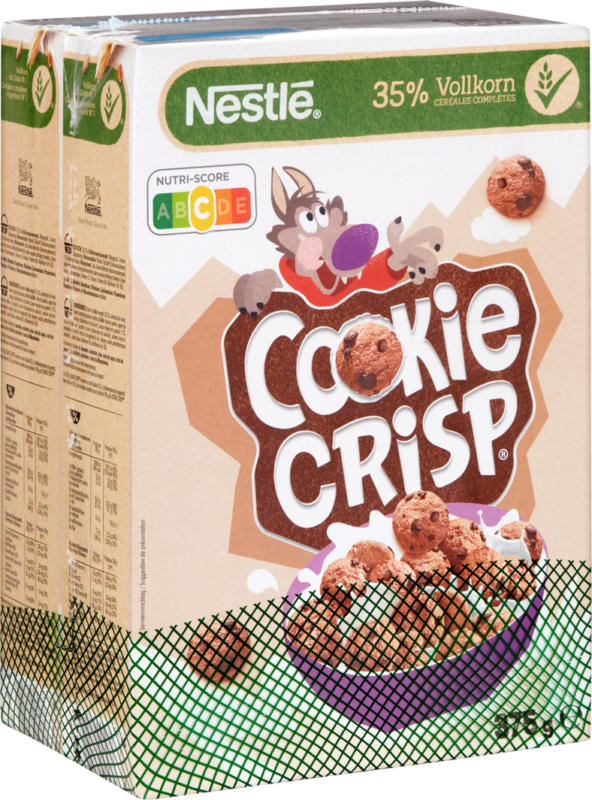 Cereali Cookie Crisp Nestlé, 2 x 375 g