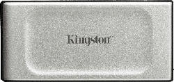 Kingston 1TB SSD Festplatte XS2000 Portable, USB-C 3.2, Extern, R2000/W2000, Silber/Schwarz