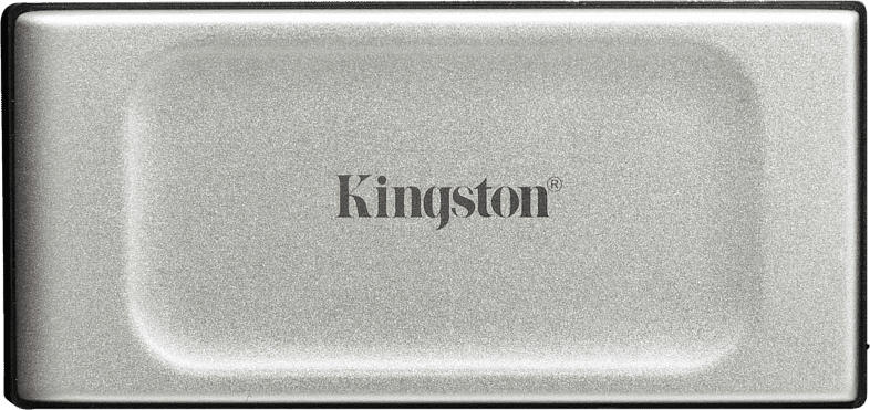 Kingston 1TB SSD Festplatte XS2000 Portable, USB-C 3.2, Extern, R2000/W2000, Silber/Schwarz