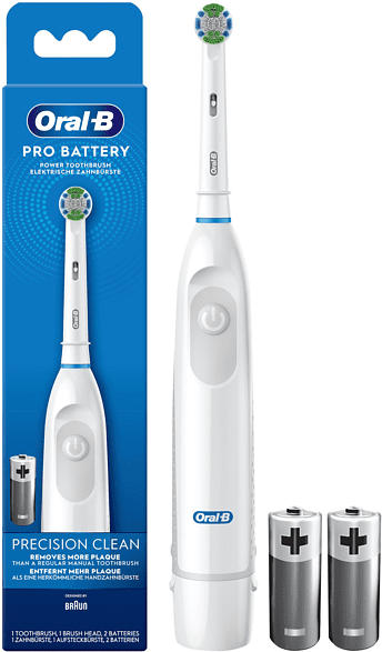 Oral-B Pro Battery Precision Clean, batteriebetriebene Elektrische Zahnbürste Weiß