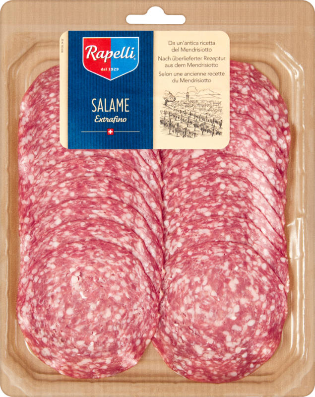 Salame Extrafino fetta grande Rapelli , 120 g