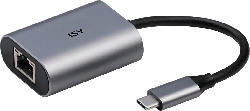 ISY Adapter IAD-1010-C USB 3.0 Typ-C auf Gb-LAN, Silber