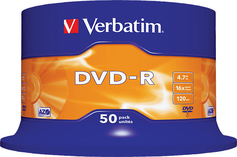 Verbatim DVD-R 50er Spindel 4,7GB 16x Matt Silver