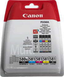 Canon Tintenpatronen Multipack PGI-580 XL/CLI-581, schwarz/cyan/magenta/gelb (2024C006)