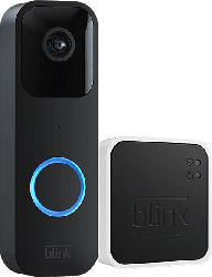 blink Video Doorbell mit Sync Module 2, Bewegungserfassung, 2-Wege-Audio, Kabellos/Kabelgebunden, Schwarz; Video Türklingel