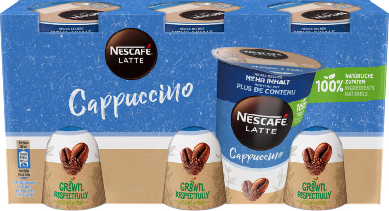 Nescafé Latte Cappuccino , 3 x 205 g