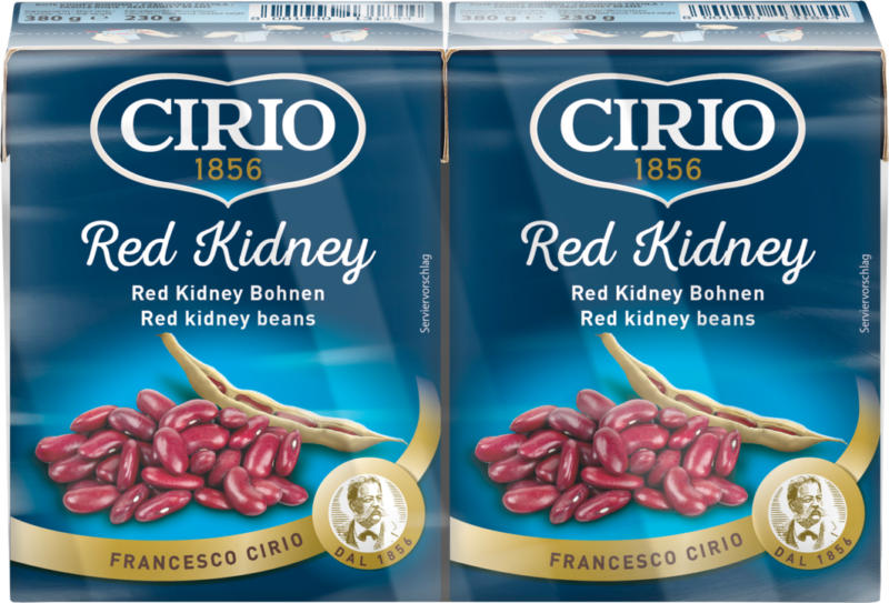 Cirio Red Kidney Bohnen, 2 x 380 g