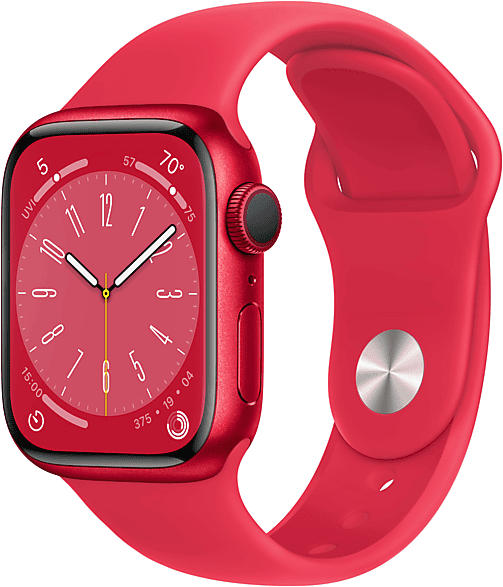 Apple Watch Series 8 GPS 41mm Aluminiumgehäuse, Sportarmband, (PRODUCT)RED; Smartwatch