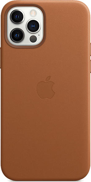 Apple Leder Case mit MagSafe in Sattelbraun für iPhone 12/12 Pro (MHKF3ZM/A); Schutzhülle
