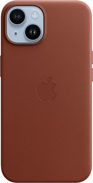 Apple Leder Case mit MagSafe für iPhone 14, Umbra; Schutzhülle