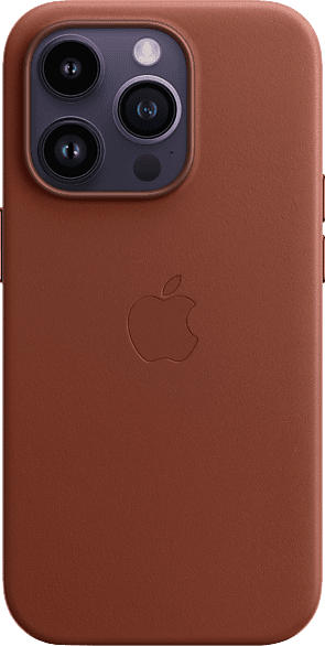 Apple Leder Case mit MagSafe für iPhone 14 Pro, Umbra; Schutzhülle