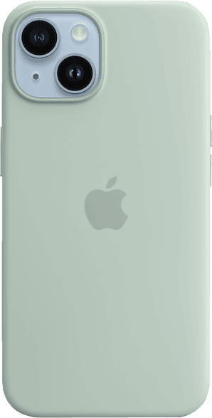Apple Silikon Case mit MagSafe für iPhone 14, Agavengrün; Schutzhülle