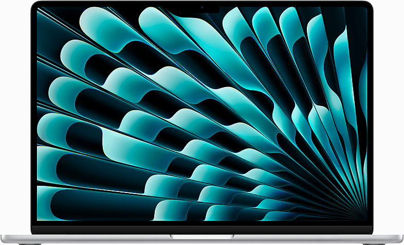 Apple MacBook Air 15 Zoll, M2 Chip 8-Core und 10-Core GPU, 8GB RAM, 256GB SSD, Silber (MQKR3D/A); Notebook