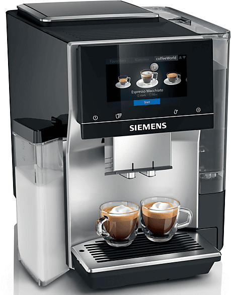 Siemens TQ703D07 EQ.700 Kaffeevollautomat (Inox silver metallic, Scheibenmahlwerk, 19 bar)