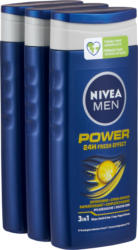 Doccia trattante Power Nivea Men, 3 x 250 ml