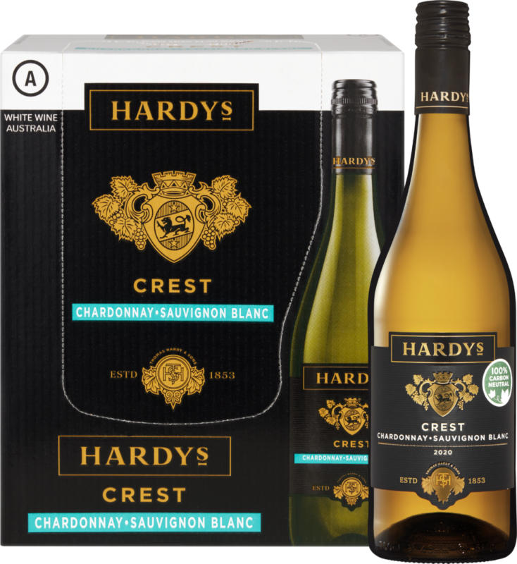 Hardys Crest Chardonnay/Sauvignon Blanc, Australia, South Eastern Australia, 2022, 6 x 75 cl