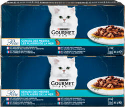 Nourriture pour chats Les plaisirs de la mer Gourmet Perle Purina, 2 x 12 x 85 g