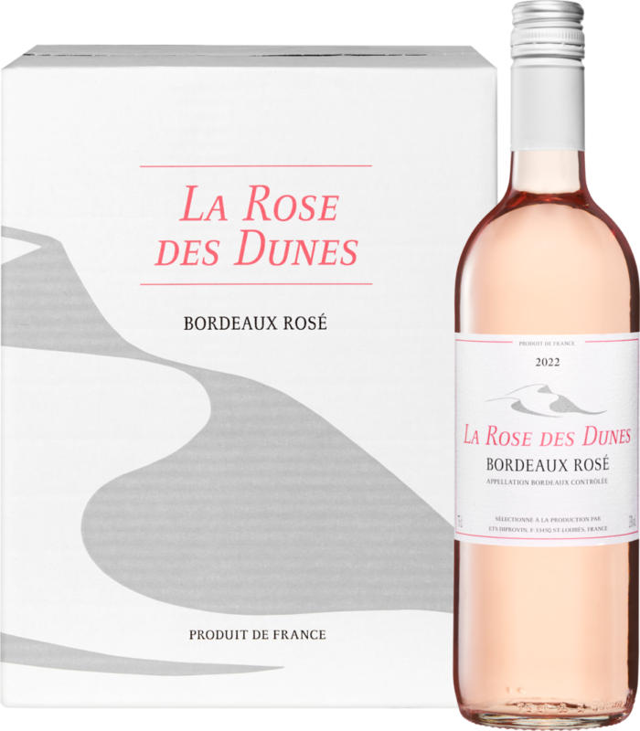 La Rose des Dunes Rosé Bordeaux AOC , Francia, Bordeaux, 2022, 6 x 75 cl
