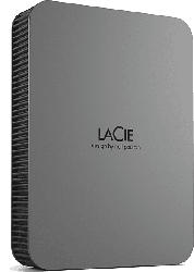 Lacie 5TB Mobile Drive Secure für Mac Festplatte, Extern, 2.5 Zoll, HDD, USB-C 3.2 Gen 1, Bis 130 MB/s, Space Grau