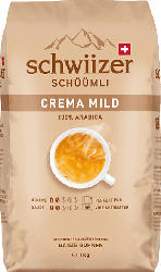 Schwiizer Schüümli Crema Mild 1kg; Kaffeebohnen