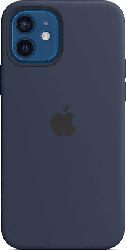 Apple Silikon Case mit MagSafe in Dunkelmarine für iPhone 12/12 Pro (MHL43ZM/A); Schutzhülle