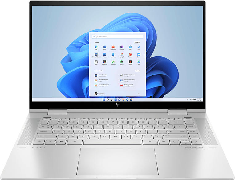 HP Notebook ENVY x360 15-ew0902ng, Intel i7-1260P, 16GB RAM, 1TB SSD, 15.6 Zoll Touch OLED Full-HD, Natural Silver Aluminum