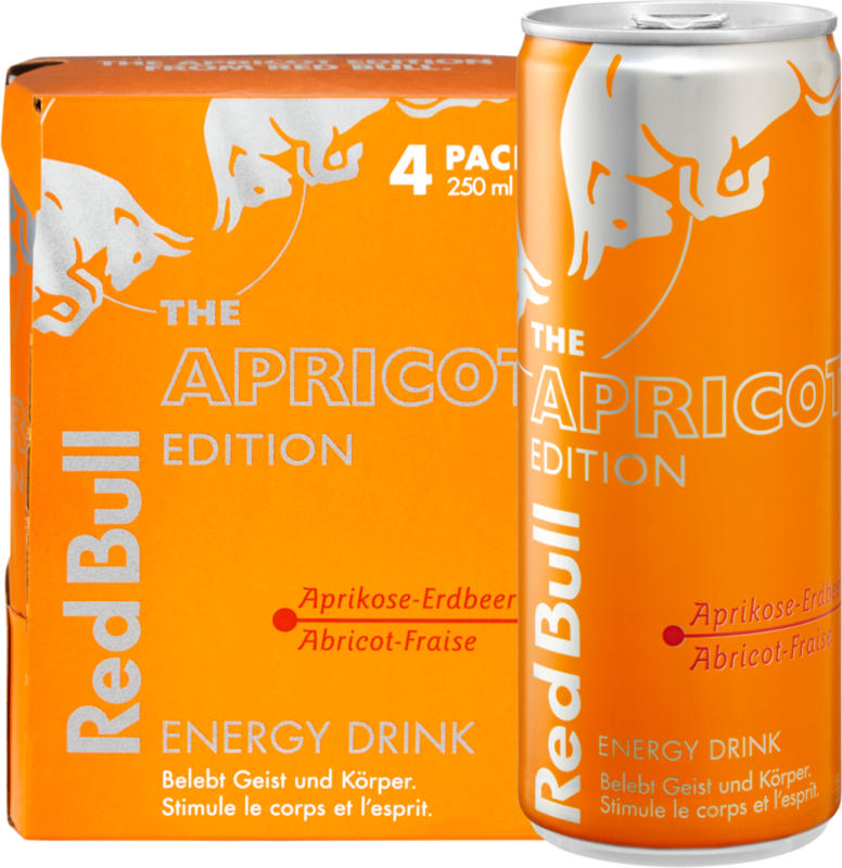 Red Bull Energy Drink The Apricot Edition , 4 x 25 cl