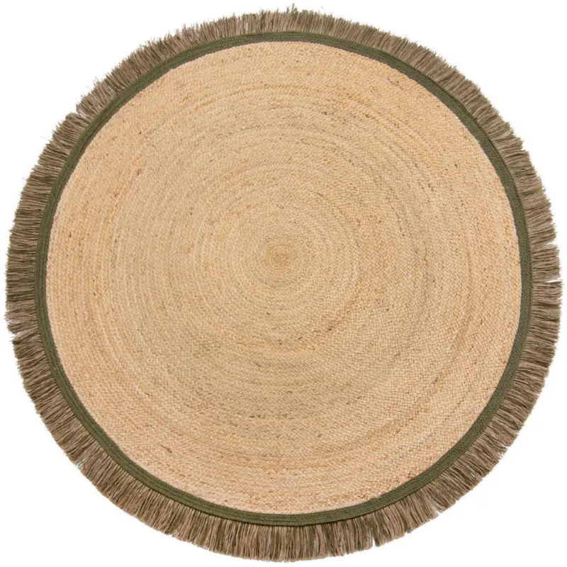 Handwebteppich Jute Circles