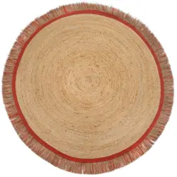 Handwebteppich Jute Circles