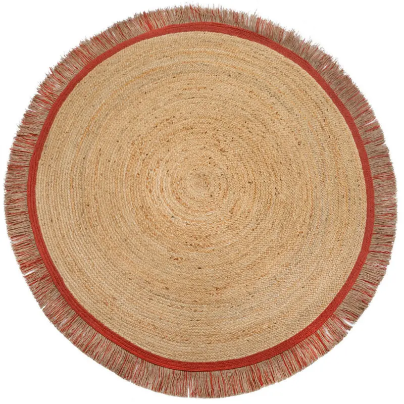 Handwebteppich Jute Circles