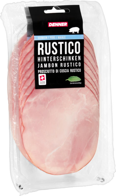 Jambon Rustico Denner, en tranches, 2 x 150 g