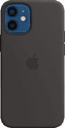 Apple Silikon Case mit MagSafe in Schwarz für iPhone 12 mini (MHKX3ZM/A); Schutzhülle
